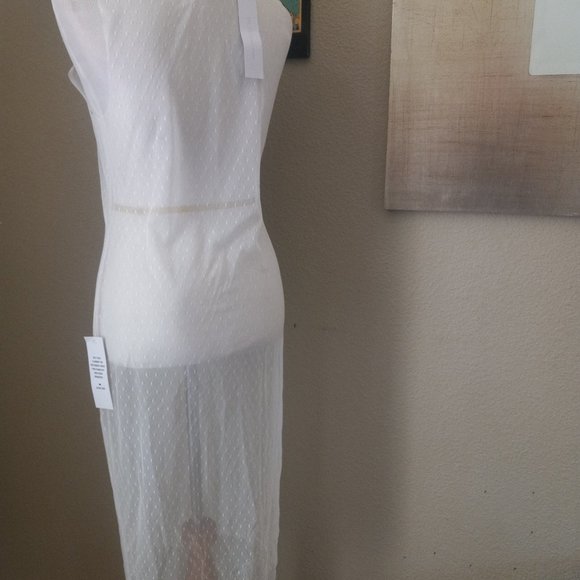 BCBGeneration NWT sheer white dress - Picture 2 of 6